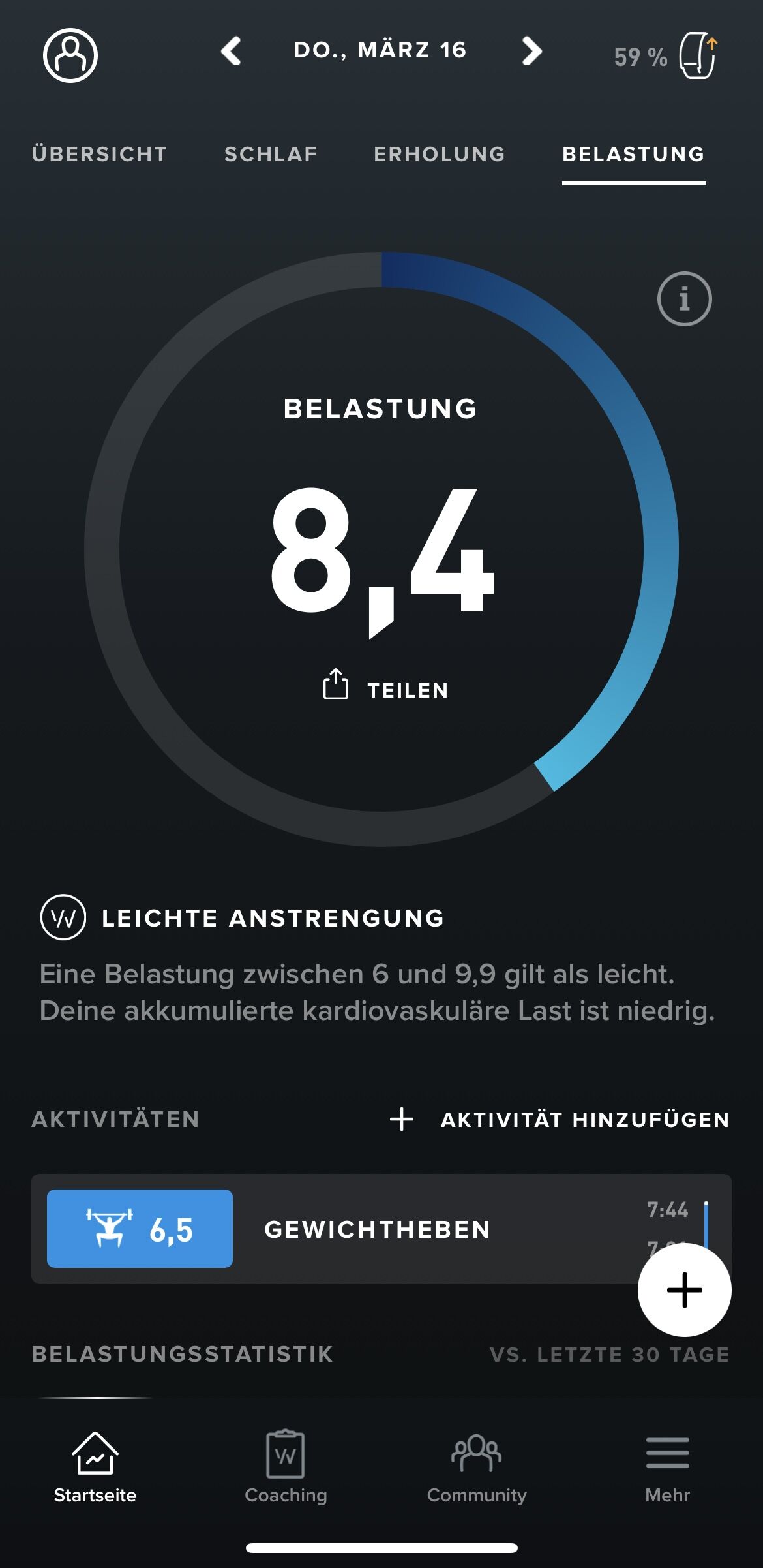 Die ideale Belastung hängt von Deiner Erholung und Deinem Schlaf ab. Bild: © Smart Home Fox